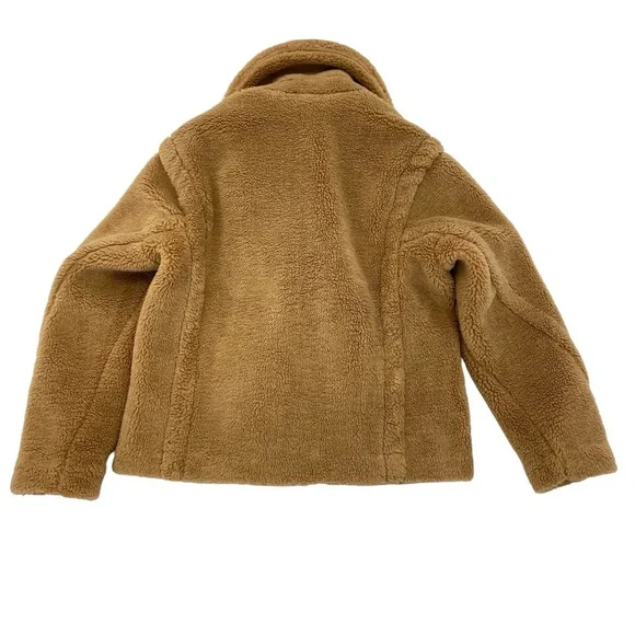 NWT GAP Sherpa Moto Jacket XS Tan - Picture 10 of 14